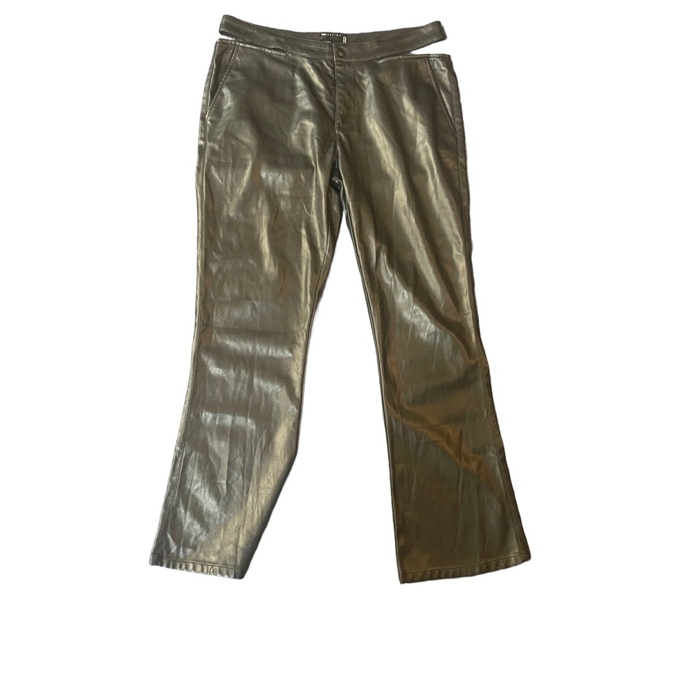 ASOS Men’s Drop Waist Black Faux Leather Pants